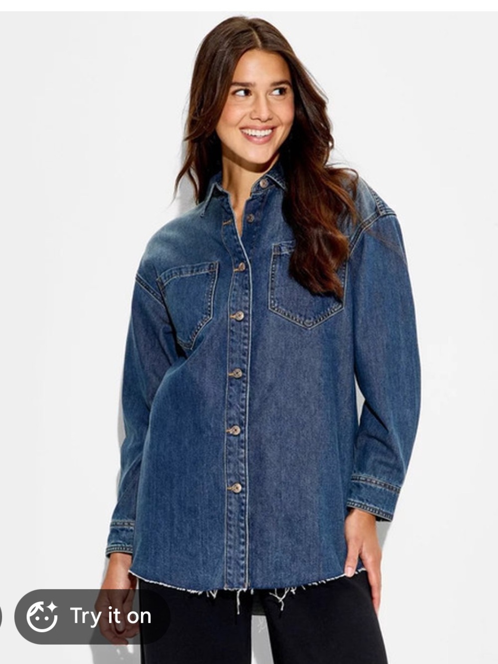 Wild Fable NWT Denim Button-Down Shirt - Medium Wash Blue